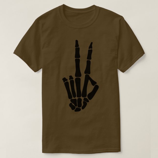 Peace skeleton sign T-Shirt (Design Front)