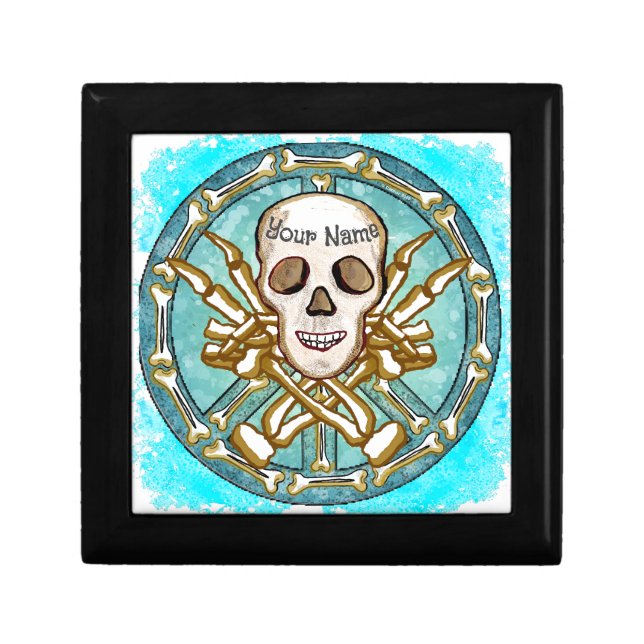 Peace Skeleton Skull  Gift Box (Front)