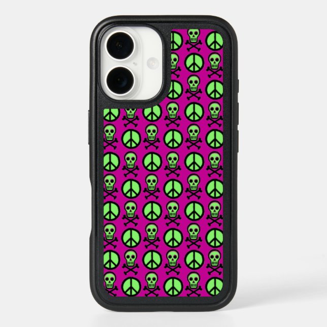 Peace Skull Pattern Otterbox iPhone Case (Back)