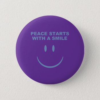 Peace Smile Button by agiftfromgod at Zazzle