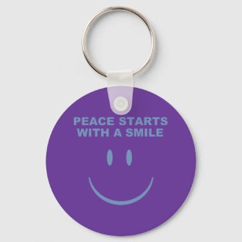 Peace Smile Key Chain by agiftfromgod at Zazzle