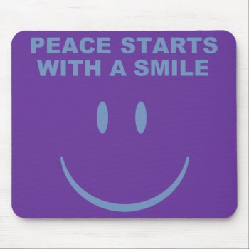 Peace Smile Mouse Pad by agiftfromgod at Zazzle