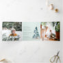 Peace Snow Pine Christmas Tree Gifts 3 Photos Tri-Fold Holiday Card