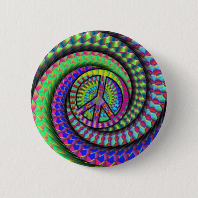 peace-spiral pinback button (Front)