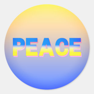 PEACE Stand with Ukraine Freedom for Ukrainian Classic Round Sticker