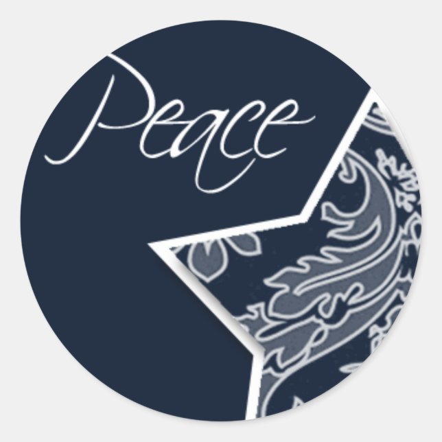Peace Star Customizable Christmas Seals (Front)