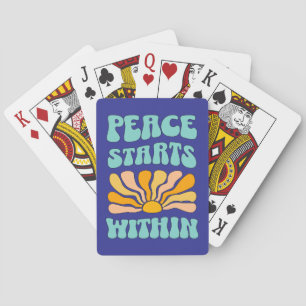 Peace Starts Within Poker Cards