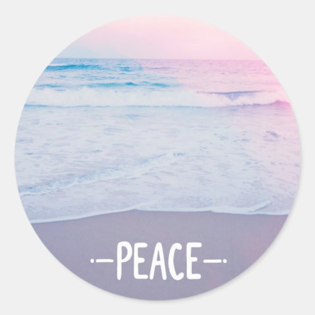 PEACE sticker to brighten your day! (Front)