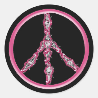 Peace Sticks Classic Round Sticker