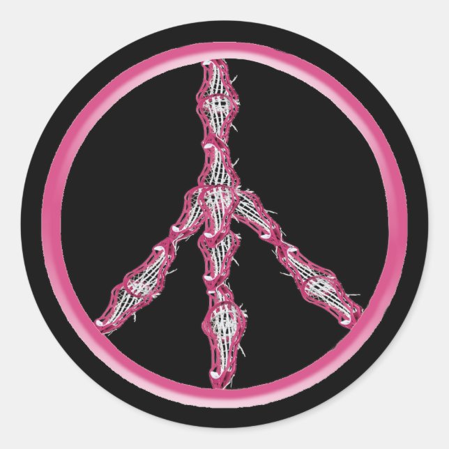 Peace Sticks Classic Round Sticker (Front)