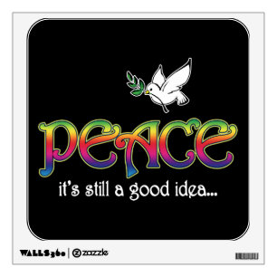 Peace Still A Good Idea - White Dove Olive Branch Wall Sticker