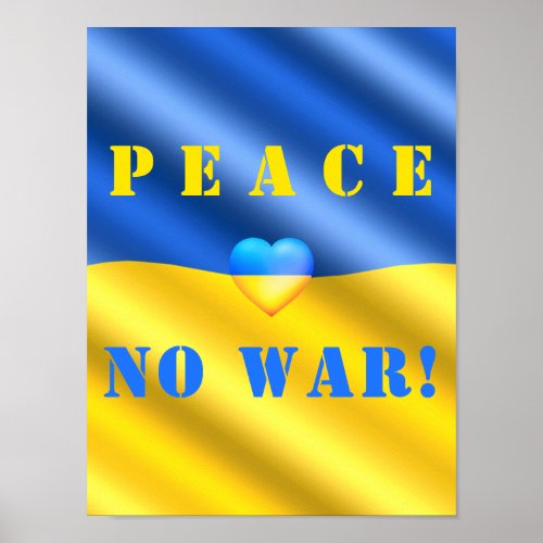 Peace _ Stop War in Ukraine _ Freedom Support Flag Poster
