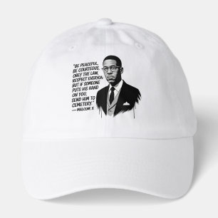 Peace & Strength – Malcolm X Inspirational Quote Hat