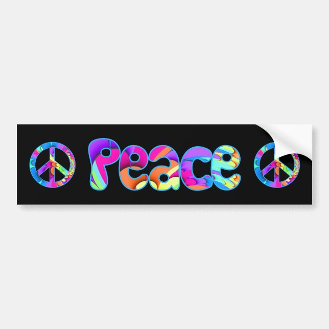 Peace Summer Palette Fractal Bumper Sticker (Front)