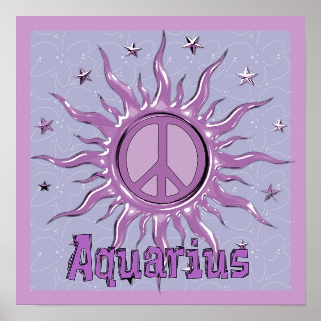 Peace Sun Aquarius Poster (Front)