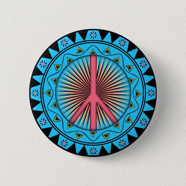 Peace ~ Sun Button (Front)