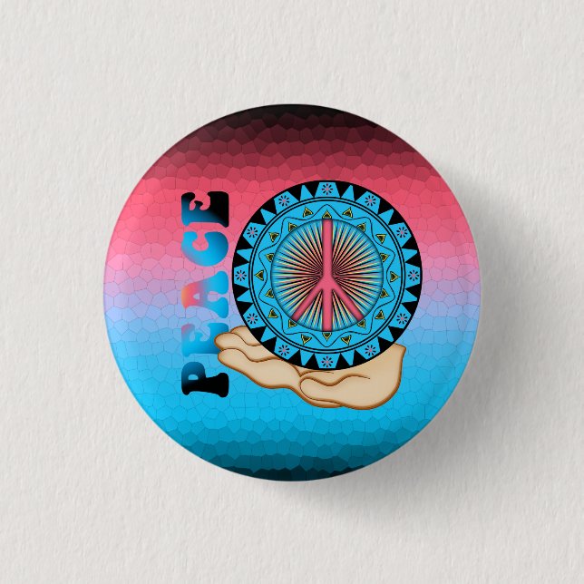 Peace ~ Sun Button (Front)