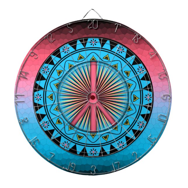 Peace ~ Sun Dartboard With Darts (Front)