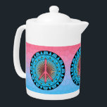 Peace ~ Sun Teapot<br><div class="desc">Peace. How powerful a word. It has different meanings to individuals and is often very hard to achieve. This design is offered on many other products and is customizable. Enjoy!</div>