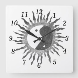 Peace Sun Wall Clock