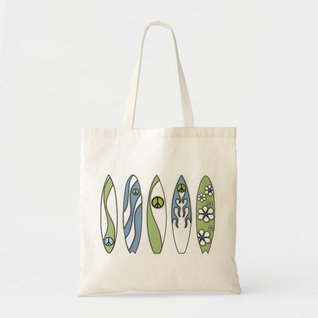 Peace Surfer Tote Bag (Front)