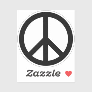 Peace symbol Anti War black elegant modern Sticker