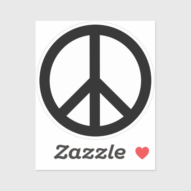 Peace symbol Anti War black elegant modern Sticker (Sheet)