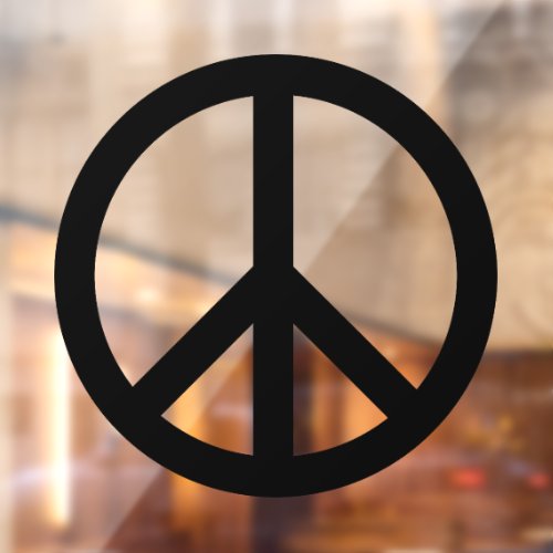Peace symbol Anti War black elegant modern Window Cling