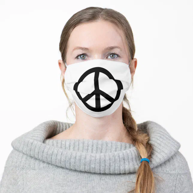 USA Peace Sign Circle Face Mask