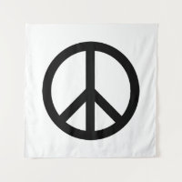 Peace symbol Anti War black white modern