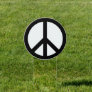 Peace symbol Anti War black white modern yard Sign