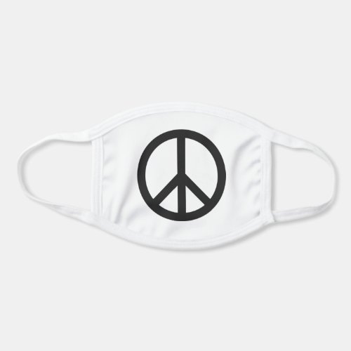 Peace symbol Anti War black white simple Face Mask
