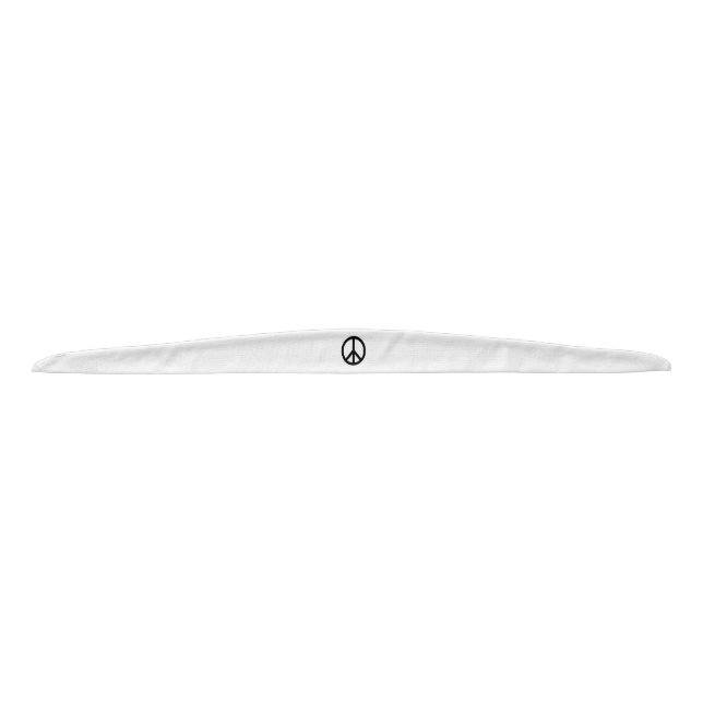 Peace symbol Anti War black white Tie Headband (Front)