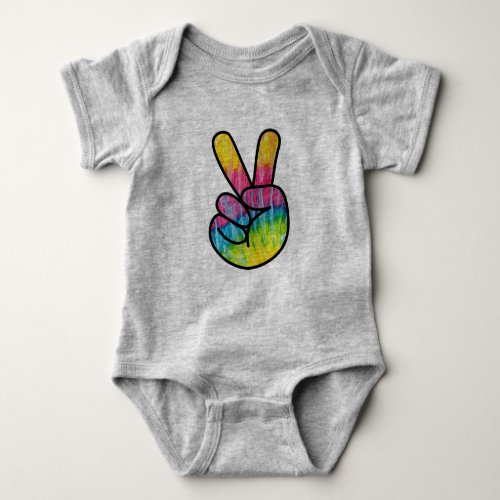 peace symbol baby bodysuit
