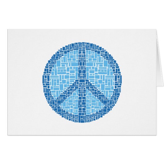 Peace Symbol (Blue) Cards (Front Horizontal)