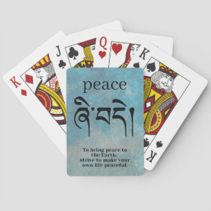 Peace Symbol Buddha – Unique Meditation Poker Cards