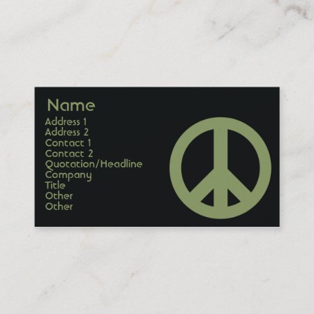 Peace Symbol - Business Business Card