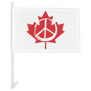 Peace Symbol Canada is Not for Sale to the USA Car Flag