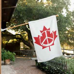 Peace Symbol Canada is Not for Sale to the USA House Flag