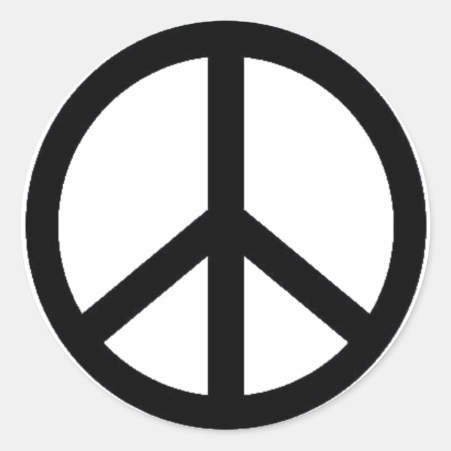 peace symbol classic round sticker (Front)