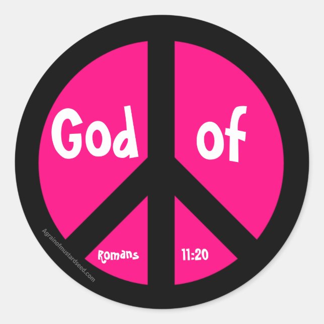 Peace Symbol Classic Round Sticker (Front)