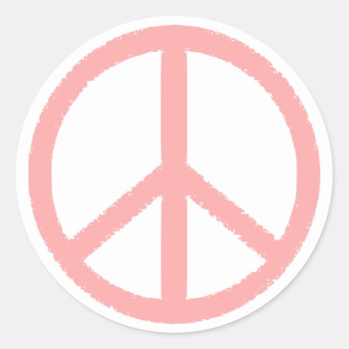 peace symbol classic round sticker