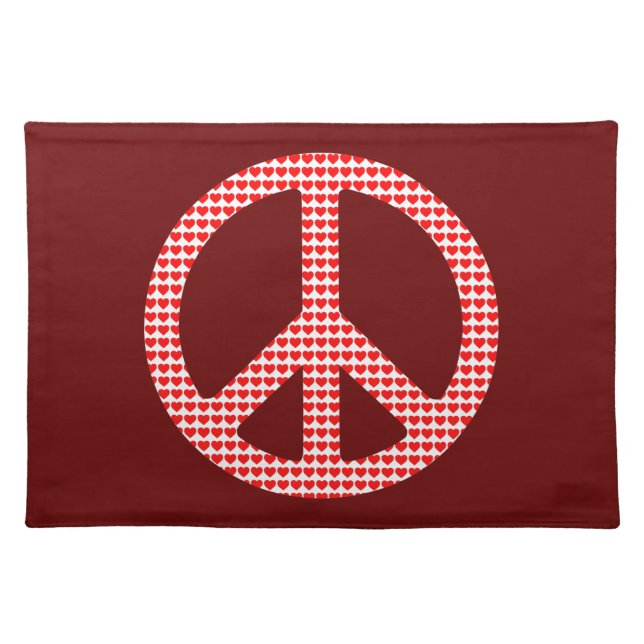 Peace Symbol Cloth Placemat (Front)