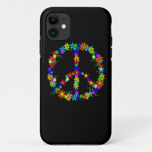 Peace Symbol Flower Power iPhone 11 Case