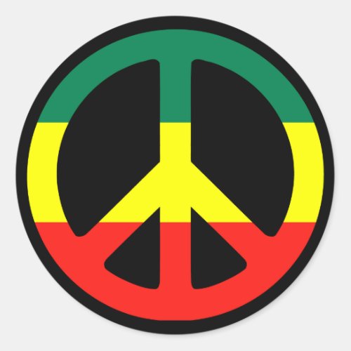 Peace Symbol for the World Classic Round Sticker