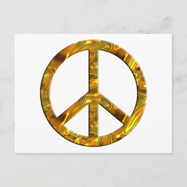 PEACE symbol - GOLD Postcard (Front)