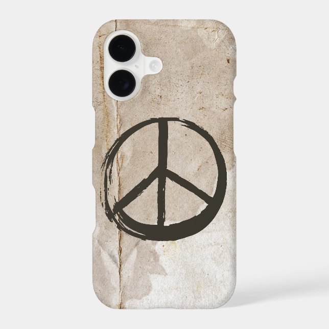 Peace Symbol Hippie Love 1960s Sign Mud Soiled Case-Mate iPhone Case (Back)