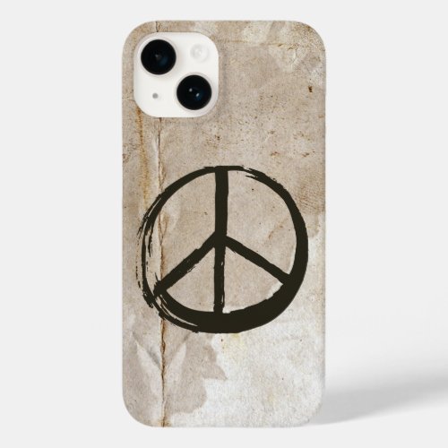 Peace Symbol Hippie Love 1960s Sign Mud Soiled Case_Mate iPhone 14 Case