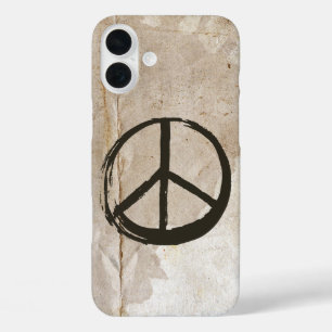 Peace Symbol Hippie Love 1960s Sign Mud Soiled iPhone 16 Plus Case