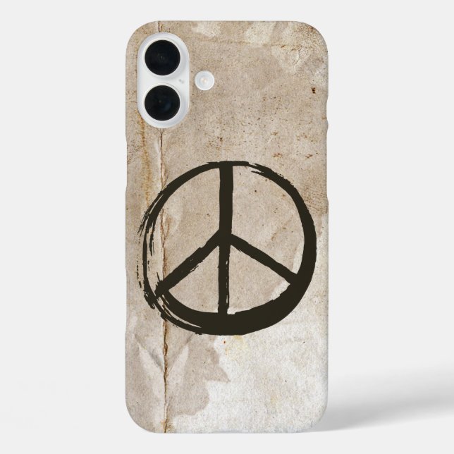 Peace Symbol Hippie Love 1960s Sign Mud Soiled Case-Mate iPhone Case (Back)